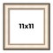Square Contemporary Silver Picture Frame - UV Acrylic, Foam Board Backing, Hanging Hardware
